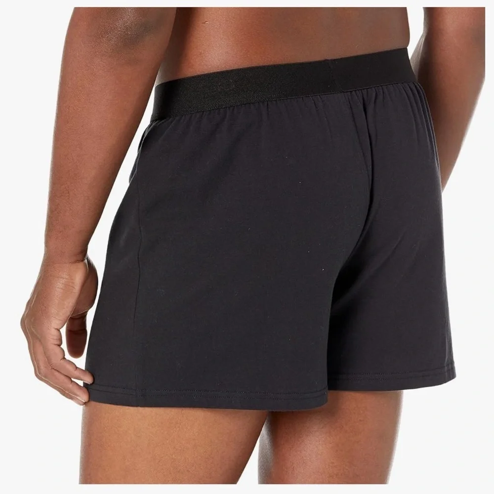Amazon Essentials Cotton Jersey Boxers - Men's Underwear s 5 Pack Black